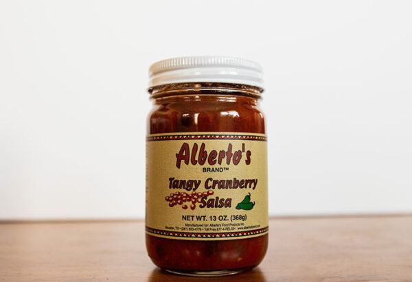 tangy cranberry salsa jar